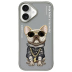 Nimmy Glasses Cool Dog dėklas iPhone 16 – pilkas