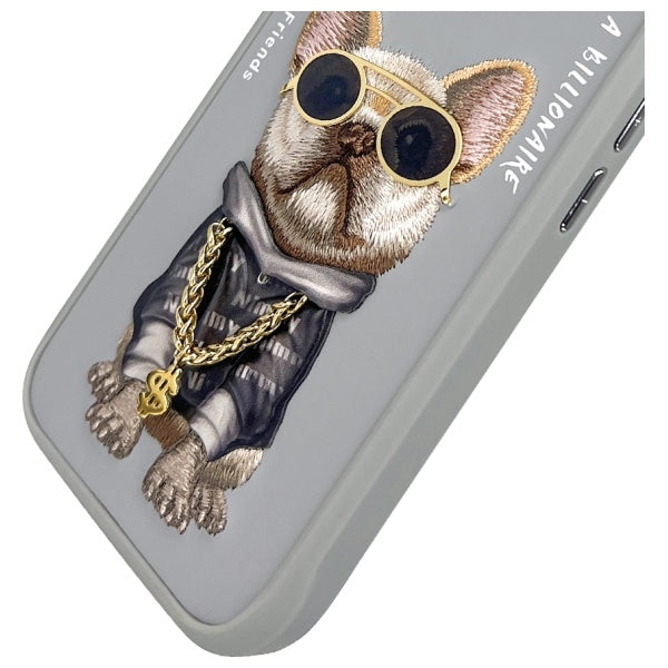 Nimmy Glasses Cool Dog dėklas iPhone 16 – pilkas