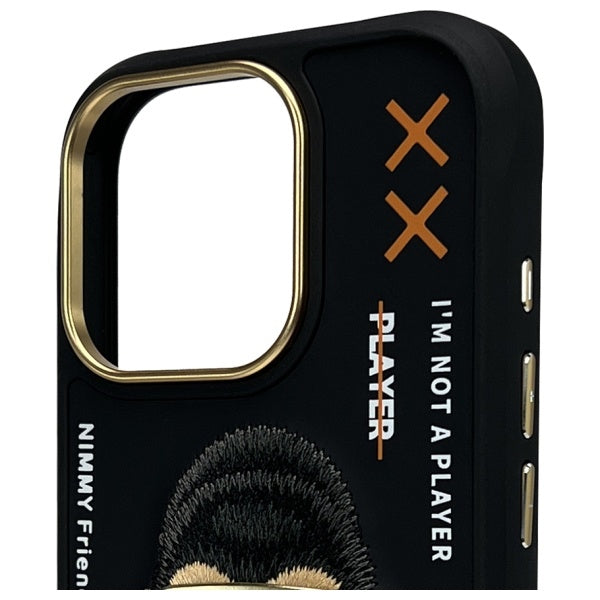 Nimmy Monkey dėklas iPhone 16 Pro – juodas
