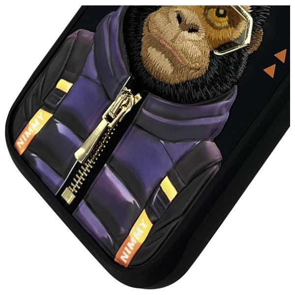 Nimmy Monkey dėklas iPhone 16 Pro – juodas