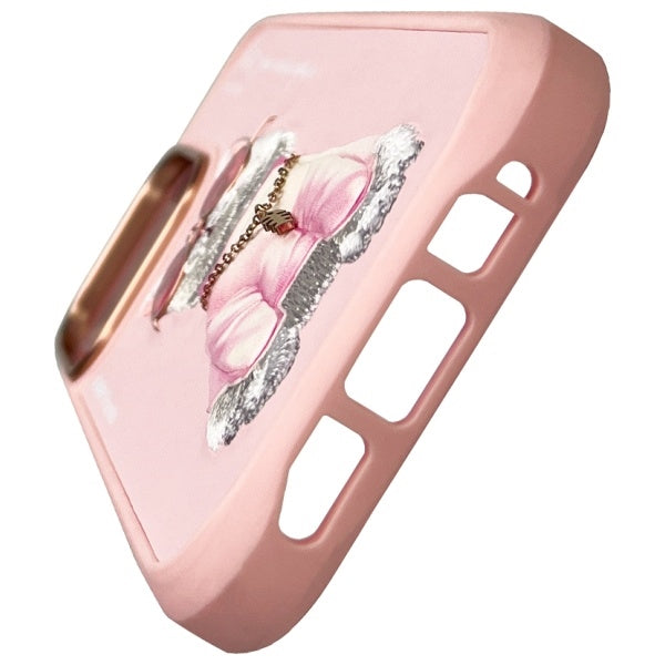 Nimmy Glasses Cool Cat dėklas iPhone 16 Pro – rožinis
