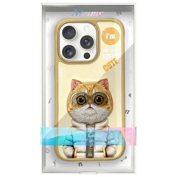 Nimmy Cool&Cute 2.0 Cat dėklas iPhone 16 Pro – chaki