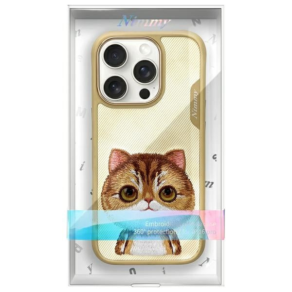 Nimmy Big Eyed Pet 2.0 Cat dėklas iPhone 16 Pro – chaki