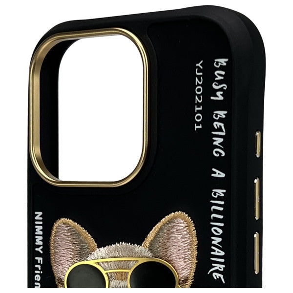 Nimmy Glasses Cool Dog dėklas iPhone 16 Pro Max - Juodas -- iPhone 16 Pro Max