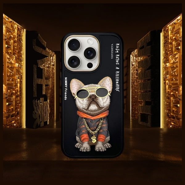 Nimmy Glasses Cool Dog dėklas iPhone 16 Pro Max - Juodas -- iPhone 16 Pro Max