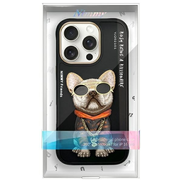 Nimmy Glasses Cool Dog dėklas iPhone 16 Pro Max - Juodas -- iPhone 16 Pro Max