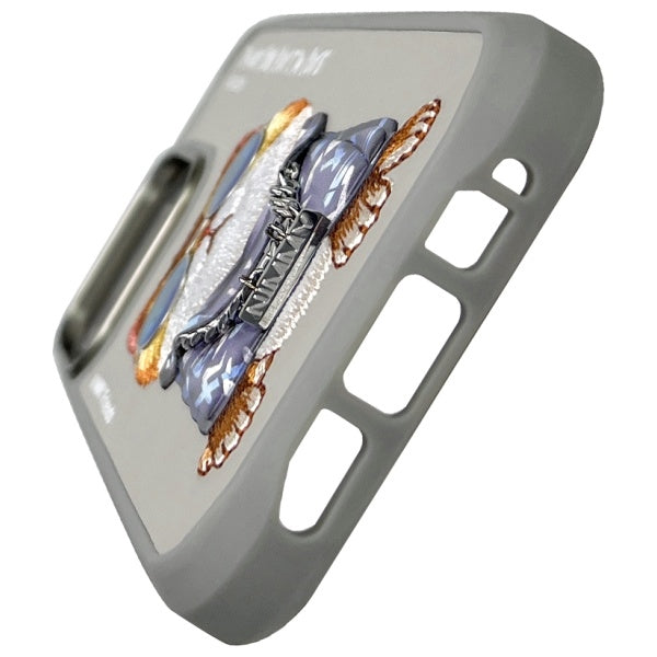 Nimmy Glasses Cool Cat dėklas iPhone 16 Pro Max – pilkas