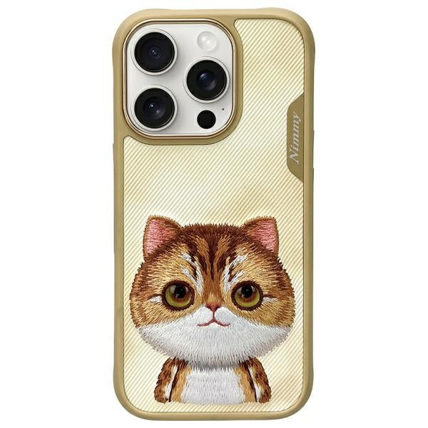 Nimmy Big Eyed Pet 2.0 Cat dėklas iPhone 16 Pro Max – chaki