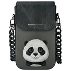 Nimmy Panda 3in1 rinkinys – krepšelis, piniginė, lokatoriaus dėklas (juodas) -- Cell phone cases and covers