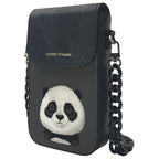 Nimmy Panda 3in1 rinkinys – krepšelis, piniginė, lokatoriaus dėklas (juodas) -- Cell phone cases and covers