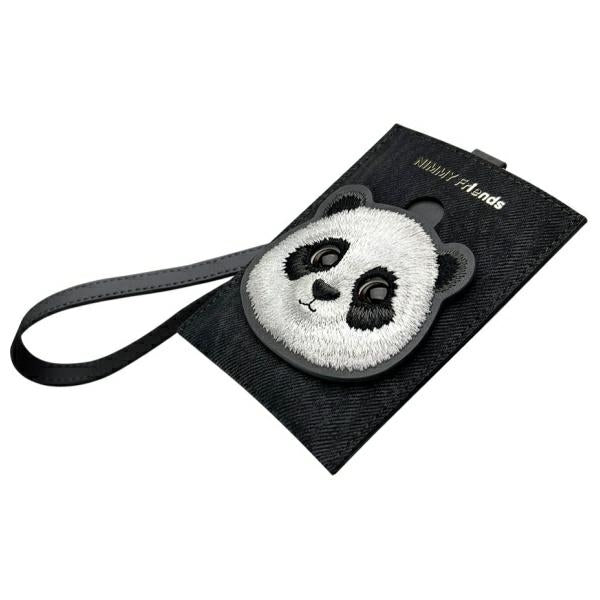 Nimmy Panda 3in1 rinkinys – krepšelis, piniginė, lokatoriaus dėklas (juodas) -- Cell phone cases and covers
