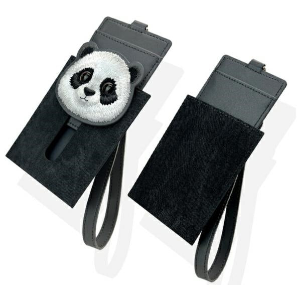 Nimmy Panda 3in1 rinkinys – krepšelis, piniginė, lokatoriaus dėklas (juodas) -- Cell phone cases and covers