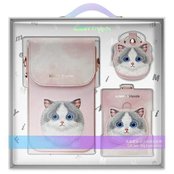 Nimmy 3in1 rinkinys: telefono rankinė, piniginė, dėklas lokatoriui – rožinis -- Cell phone cases and covers