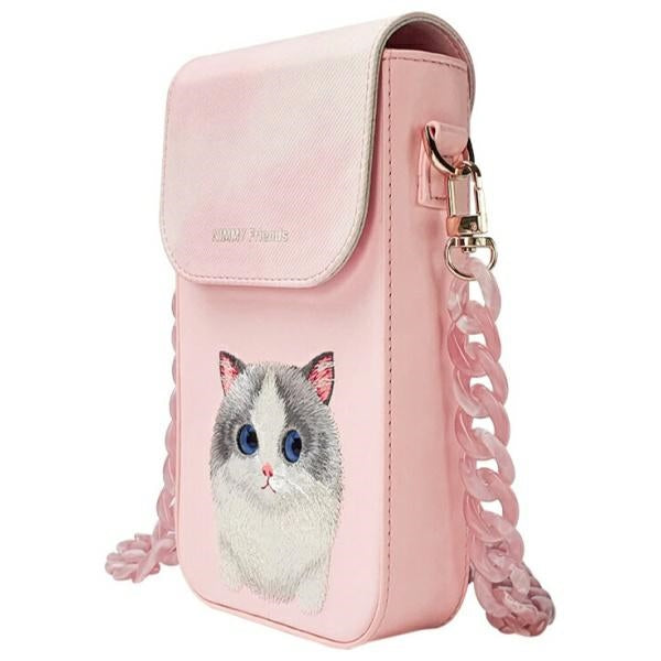 Nimmy 3in1 rinkinys: telefono rankinė, piniginė, dėklas lokatoriui – rožinis -- Cell phone cases and covers