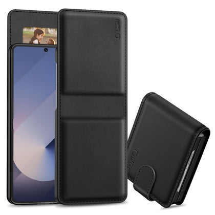Tech-Protect Wallet dėklas Galaxy Z Flip 7 – juodas -- Samsung Galaxy Z Flip 7