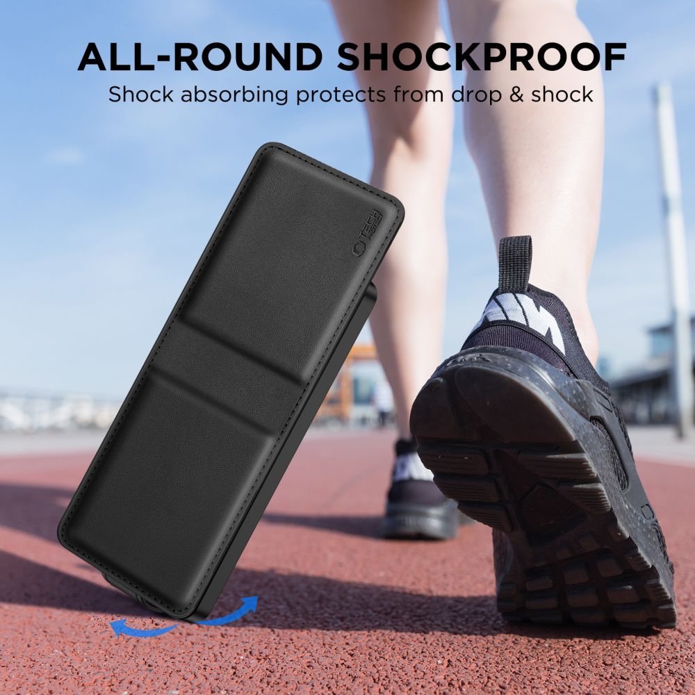 Tech-Protect Wallet dėklas Galaxy Z Flip 7 – juodas -- Samsung Galaxy Z Flip 7