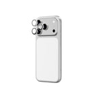 AmazingThing Objektyvo stiklas, skirtas iPhone 17 Pro / Pro Max su sidabriniu aliuminio rėmeliu -- Cell phone tempered glass