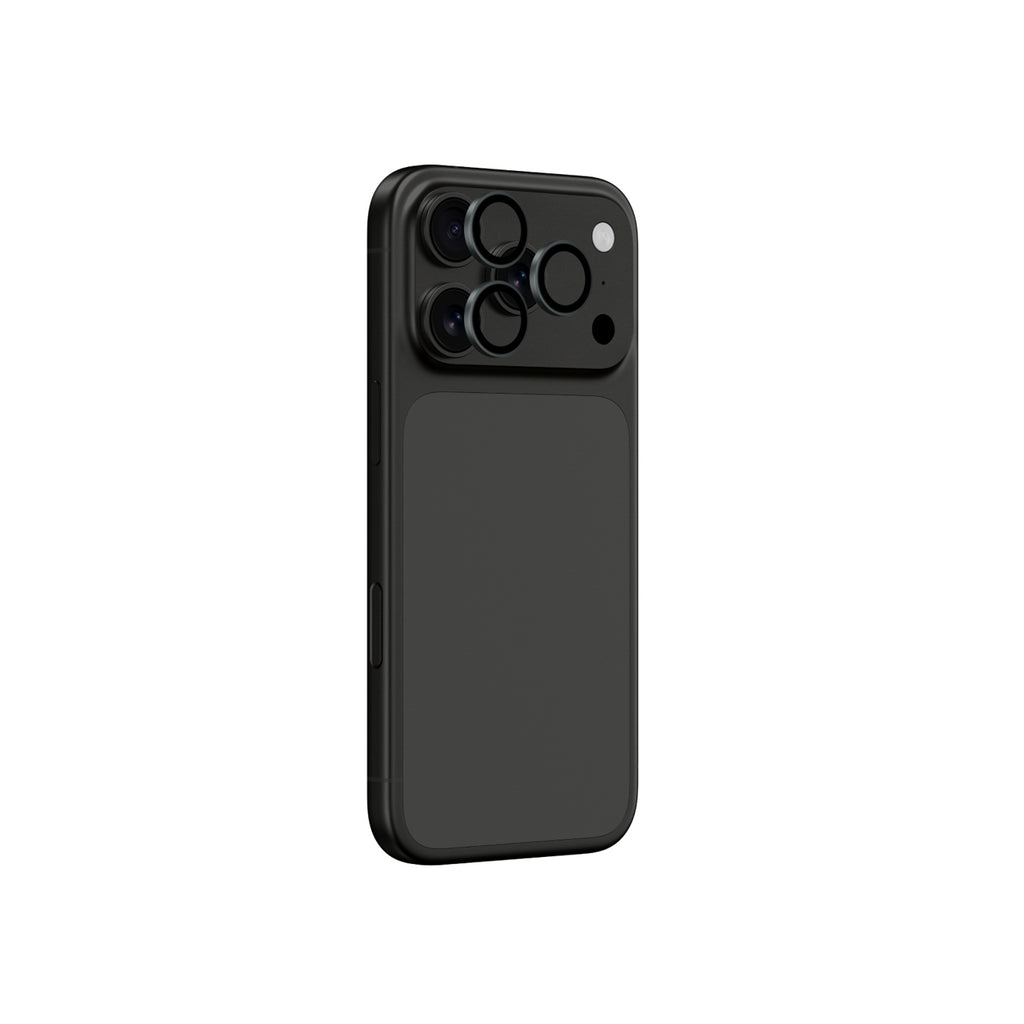 AmazingThing Objektyvo stiklas, skirtas iPhone 17 Pro / Pro Max su pilku aliuminio rėmeliu -- Cell phone tempered glass