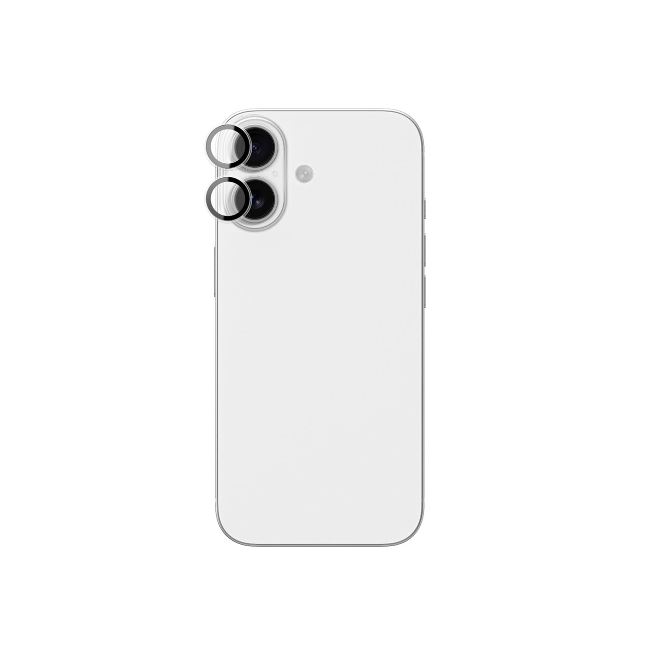 AmazingThing kameros stiklas iPhone 17 – juodas rėmelis