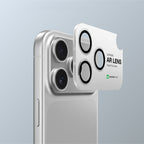 AmazingThing kameros stiklas iPhone 17 Pro/Pro Max – juodas