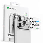 AmazingThing Sapphire Camera Glass skirtas iPhone 17 Pro / Pro Max - su sidabriniu rėmeliu -- iPhone 17 Pro / iPhone 17...