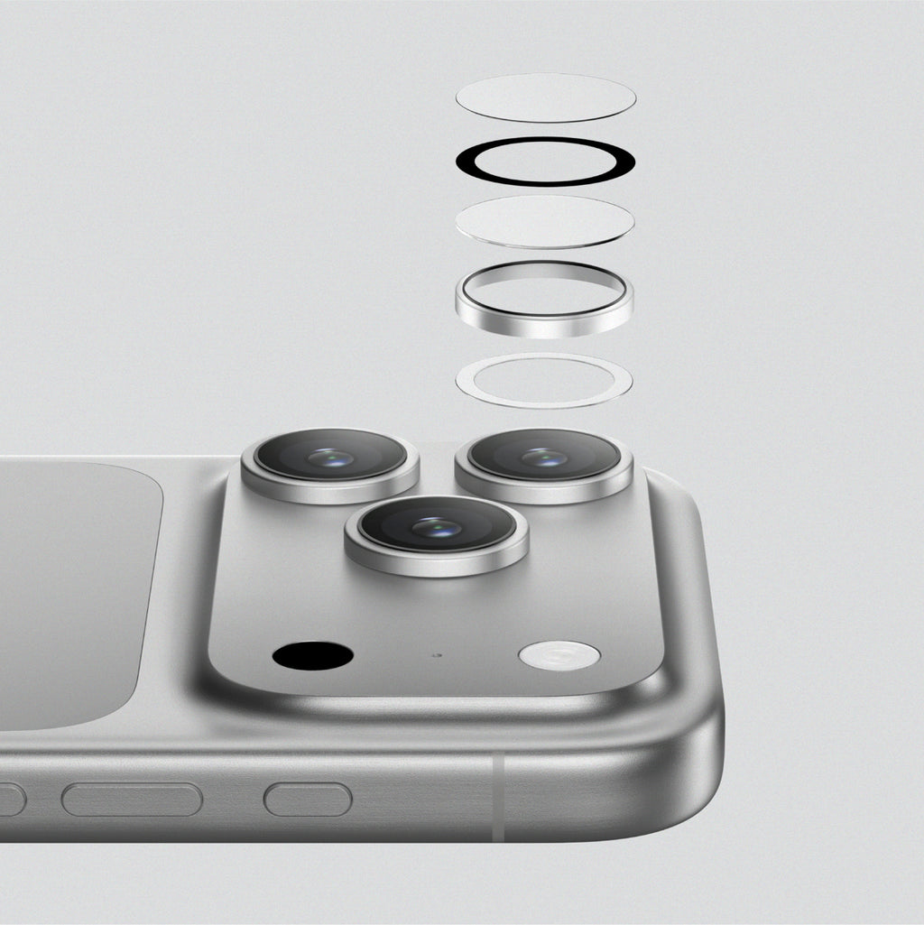 AmazingThing Sapphire kameros stiklas iPhone 17 Pro/Pro Max – juodas