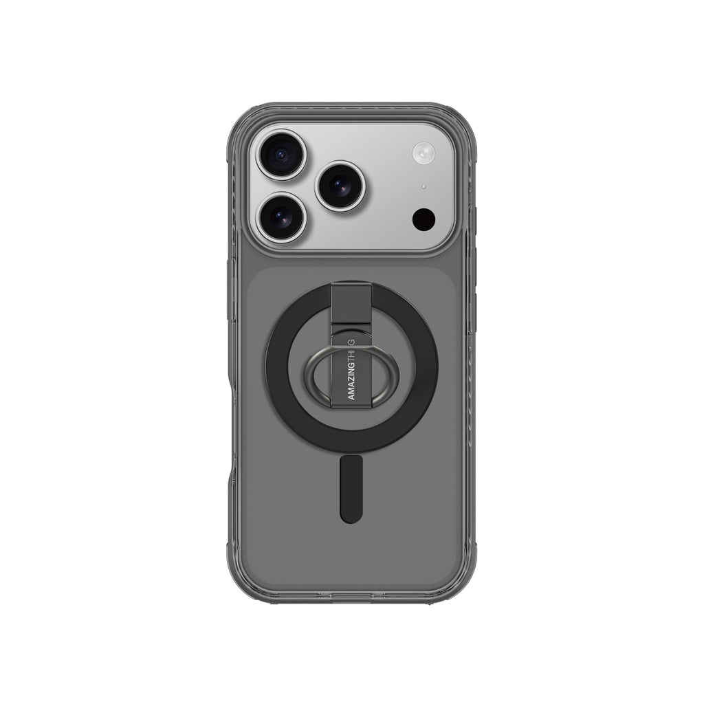 AmazingThing Titan Pro Grip Ring Set MagSafe dėklas iPhone 17 Pro – juodas -- iPhone 17 Pro Max