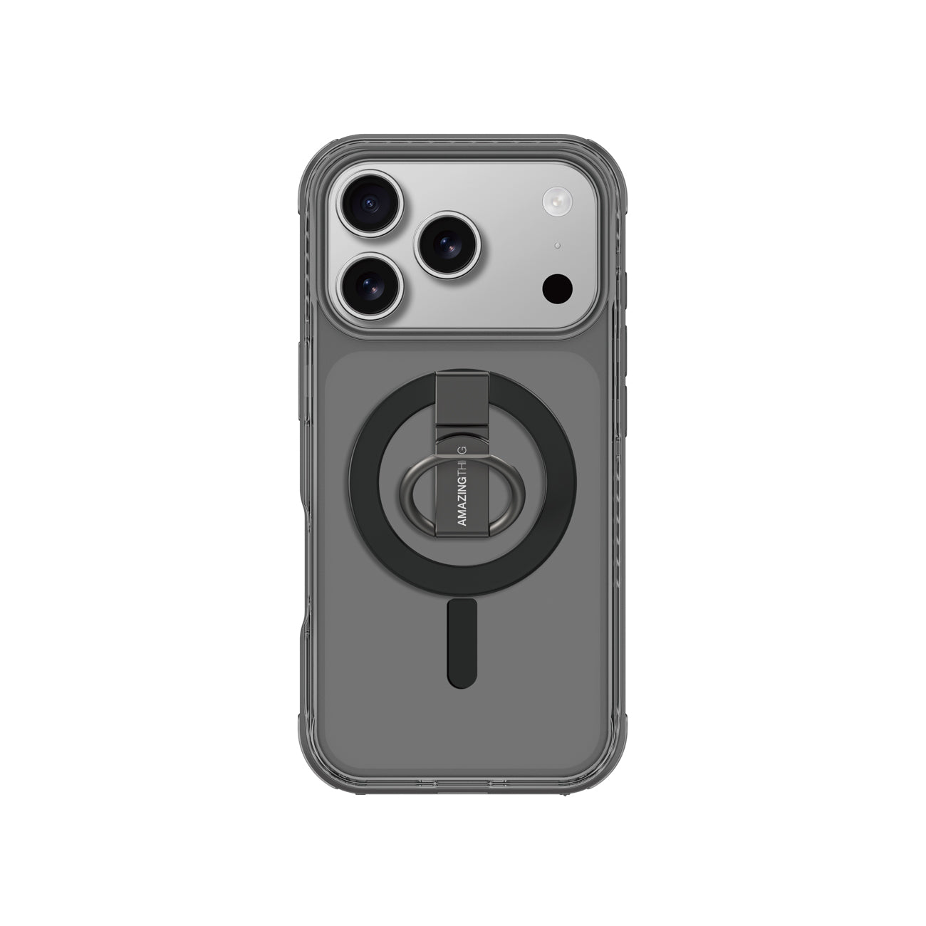 AmazingThing Titan Pro Grip Ring Set MagSafe dėklas iPhone 17 Pro – juodas -- iPhone 17 Pro Max
