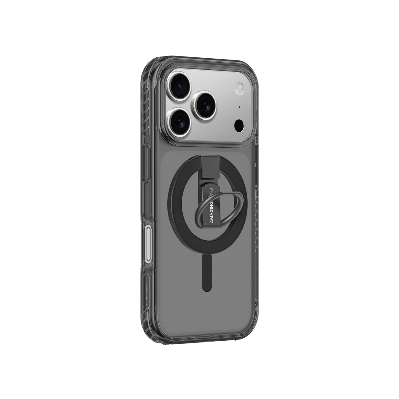 AmazingThing Titan Pro Grip Ring Set MagSafe dėklas iPhone 17 Pro – juodas -- iPhone 17 Pro Max