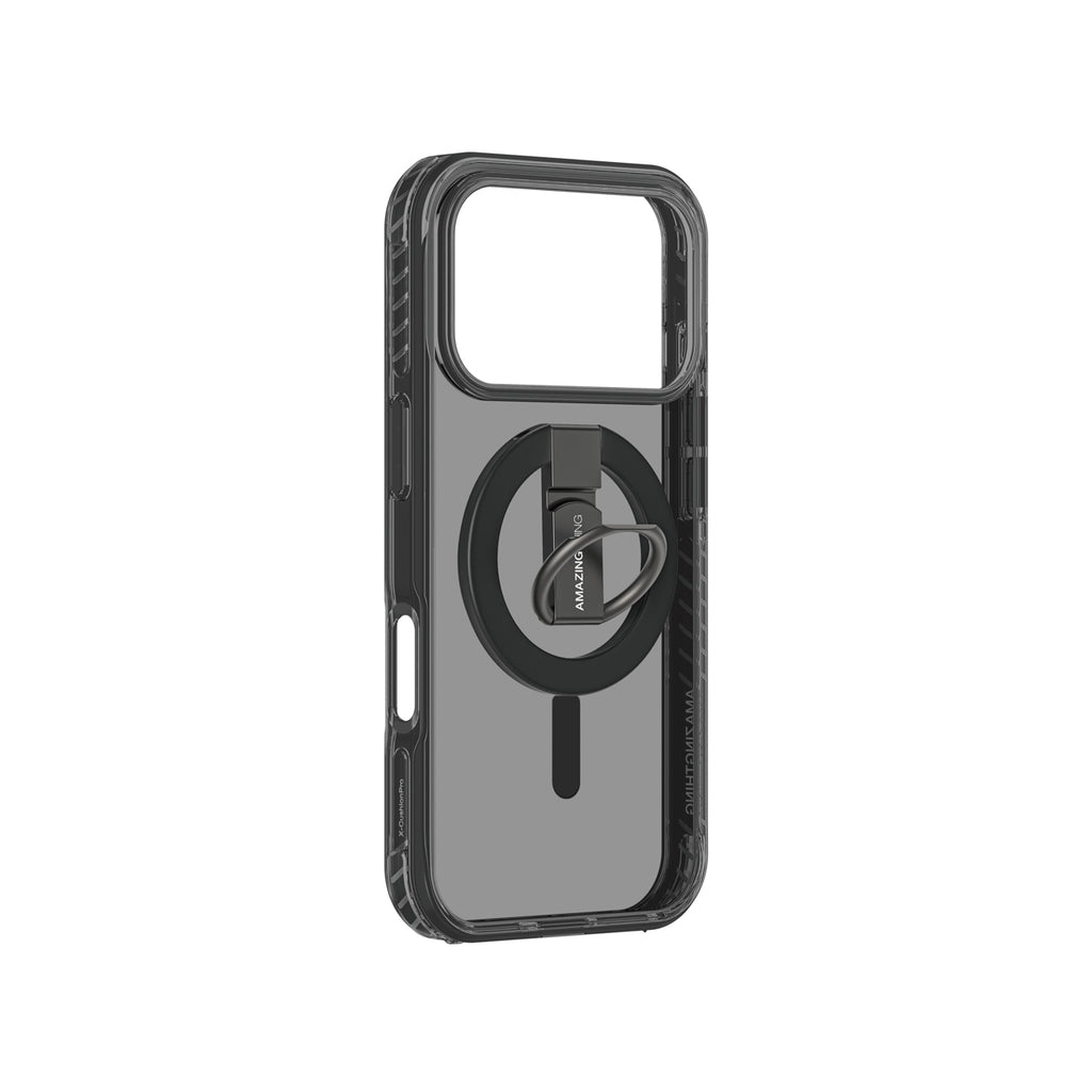 AmazingThing Titan Pro Grip Ring Set MagSafe dėklas iPhone 17 Pro – juodas -- iPhone 17 Pro Max