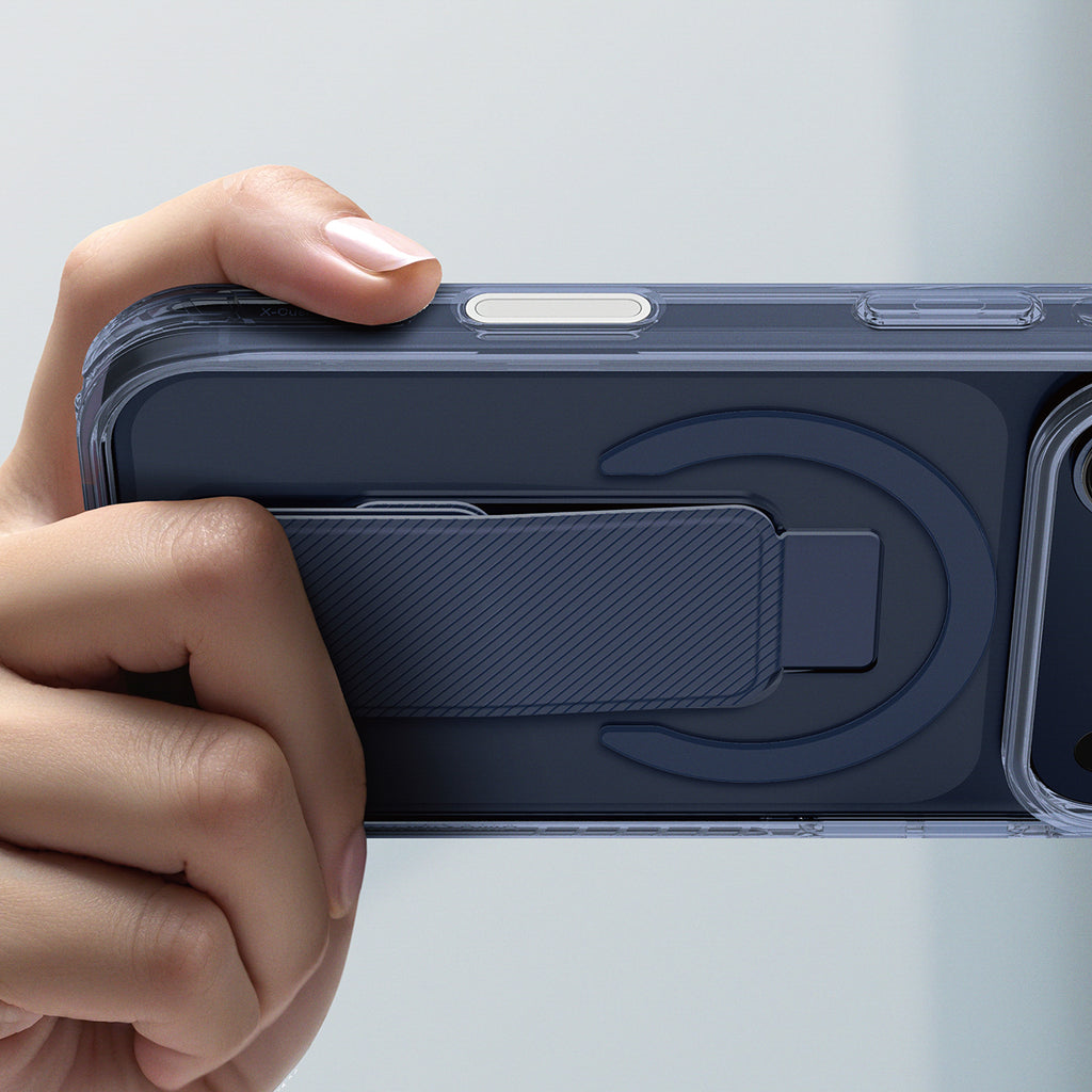 AmazingThing Titan Pro laikiklio dėklas, skirtas iPhone 17 Pro Max, suderinamas su MagSafe - mėlynas