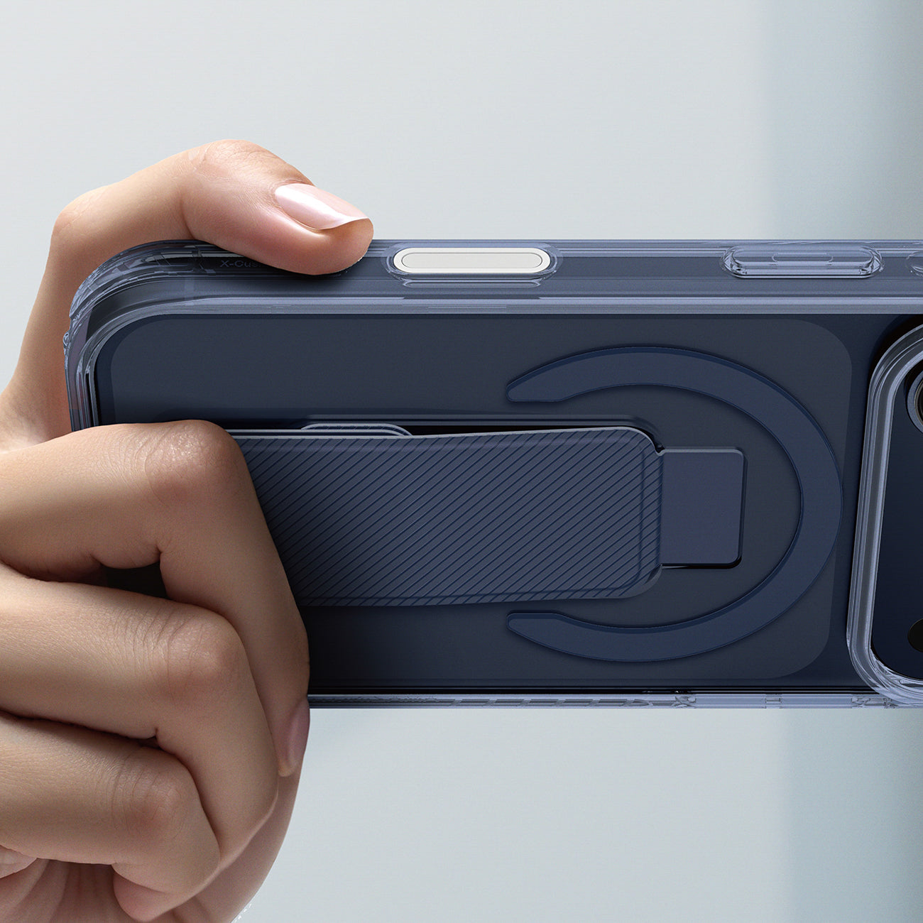 AmazingThing Titan Pro laikiklio dėklas, skirtas iPhone 17 Pro Max, suderinamas su MagSafe - mėlynas