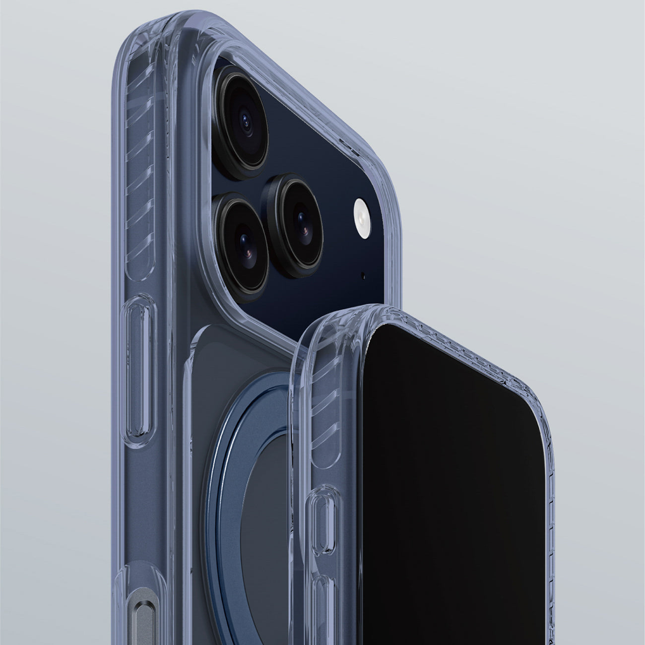 AmazingThing Titan Pro MagSpin dėklas, skirtas iPhone 17 Pro Max, suderinamas su MagSafe - mėlynas