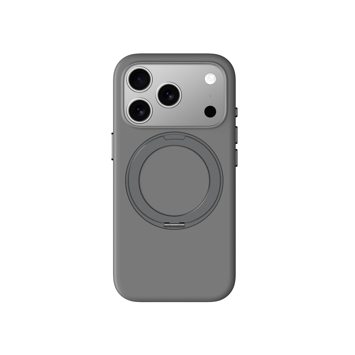 AmazingThing Cloudie iPhone 17 Pro dėklas su stovu – pilkas