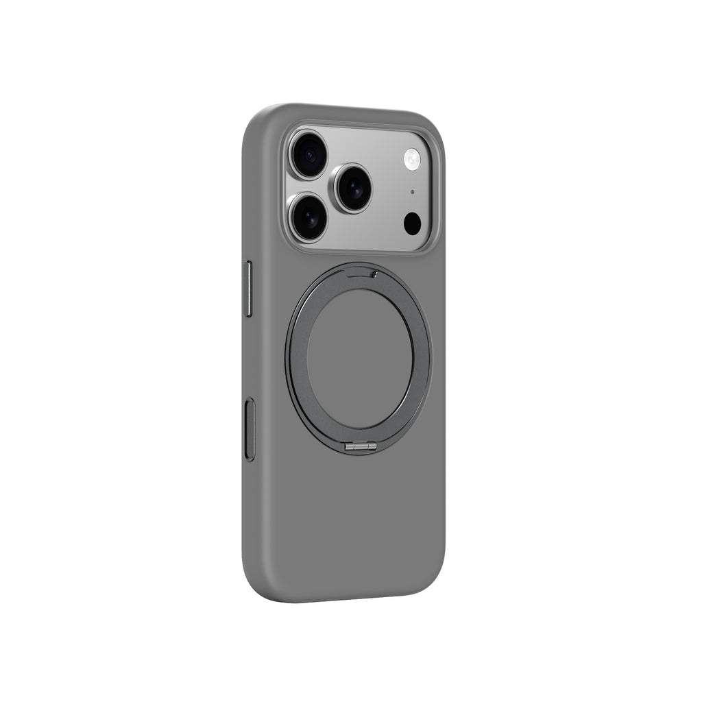 AmazingThing Cloudie iPhone 17 Pro dėklas su stovu – pilkas