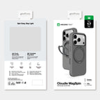 AmazingThing Cloudie iPhone 17 Pro dėklas su stovu – pilkas
