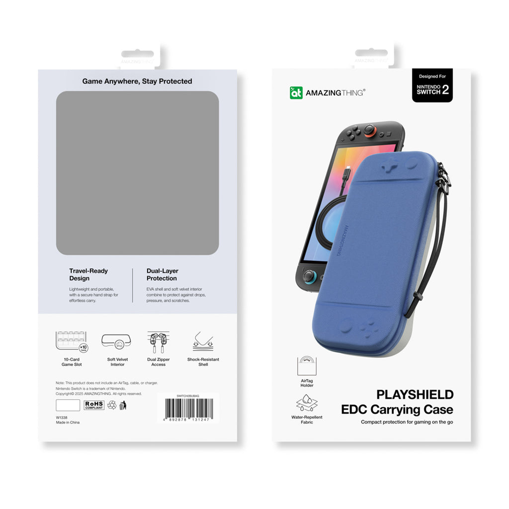 AmazingThing PlayShield EDC apsauginis dėklas, skirtas Nintendo Switch 2 – mėlynas -- Cell phone cases and covers