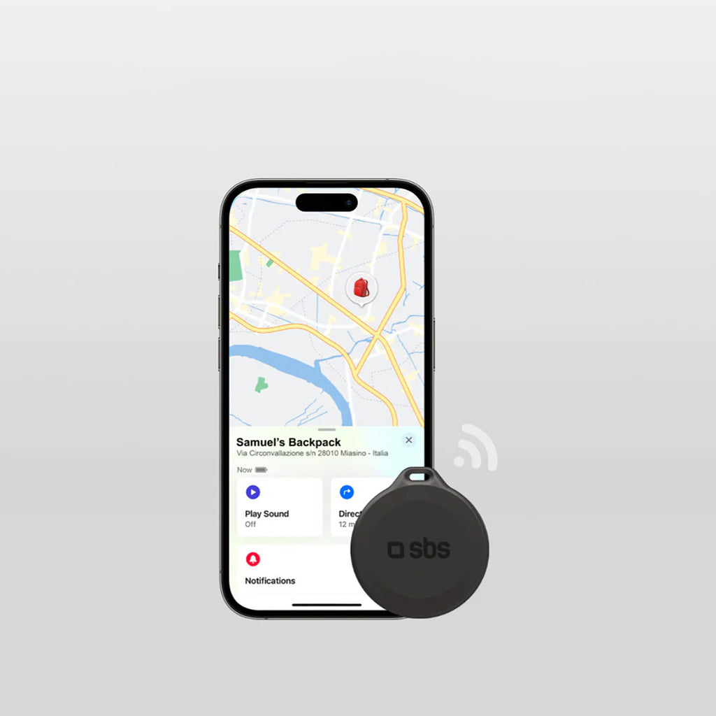 SBS Track My Circle Vandensaugus IP65 Lokatorius Suderinamas su Apple Find My - Juodas -- Other phone accessories