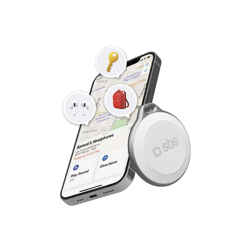 SBS Track My Circle Vandensaugus IP65 Lokatorius Suderinamas su Apple Find My - Balta -- Other phone accessories