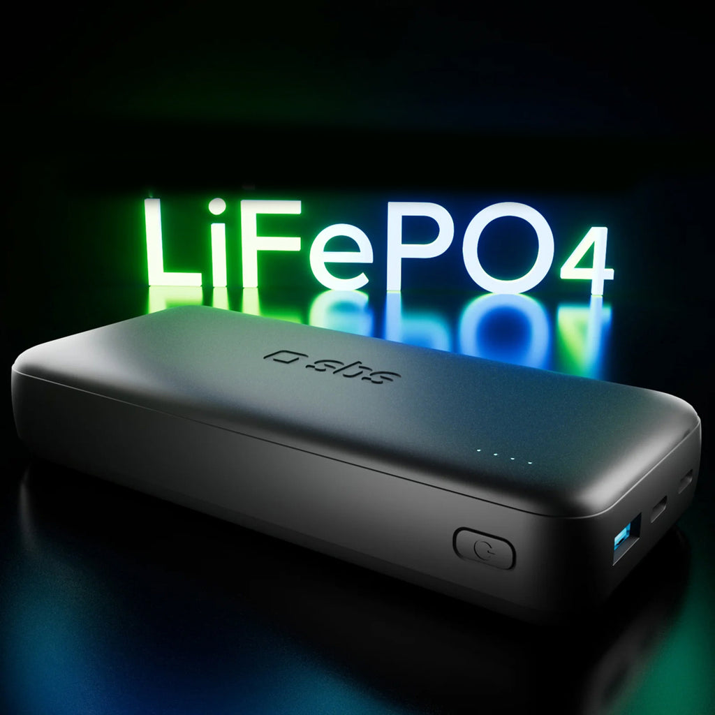 SBS Infinity Išorinė baterija 20000mAh 10W LiFePo₄ USB-A USB-C - juodas -- Powerbanks