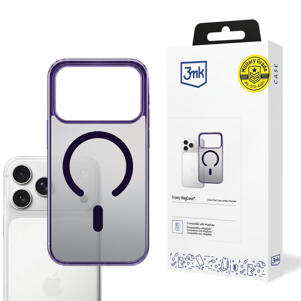 3mk Frosty MagCase, skirtas iPhone 17 Pro Max – violetinė