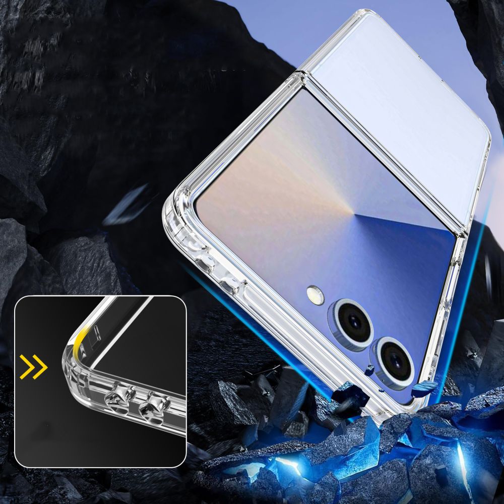 Tech-Protect FlexAir Hybrid dėklas Galaxy Z Flip 7 – skaidrus -- Samsung Galaxy Z Flip 7