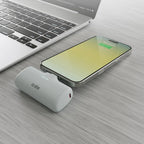 SBS EcoPower Išorinė baterija 5000 mAh 10W su integruotu USB-C prievadu - pilkas