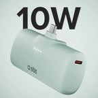 SBS EcoPower Išorinė baterija 5000 mAh 10W su integruotu USB-C prievadu - žalias