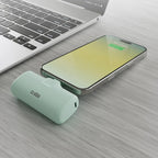 SBS EcoPower Išorinė baterija 5000 mAh 10W su integruotu USB-C prievadu - žalias