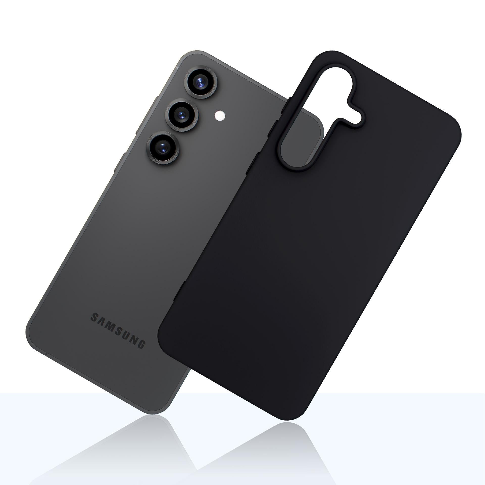 3mk matinis dėklas, skirtas Samsung Galaxy S25 FE – matinė juoda