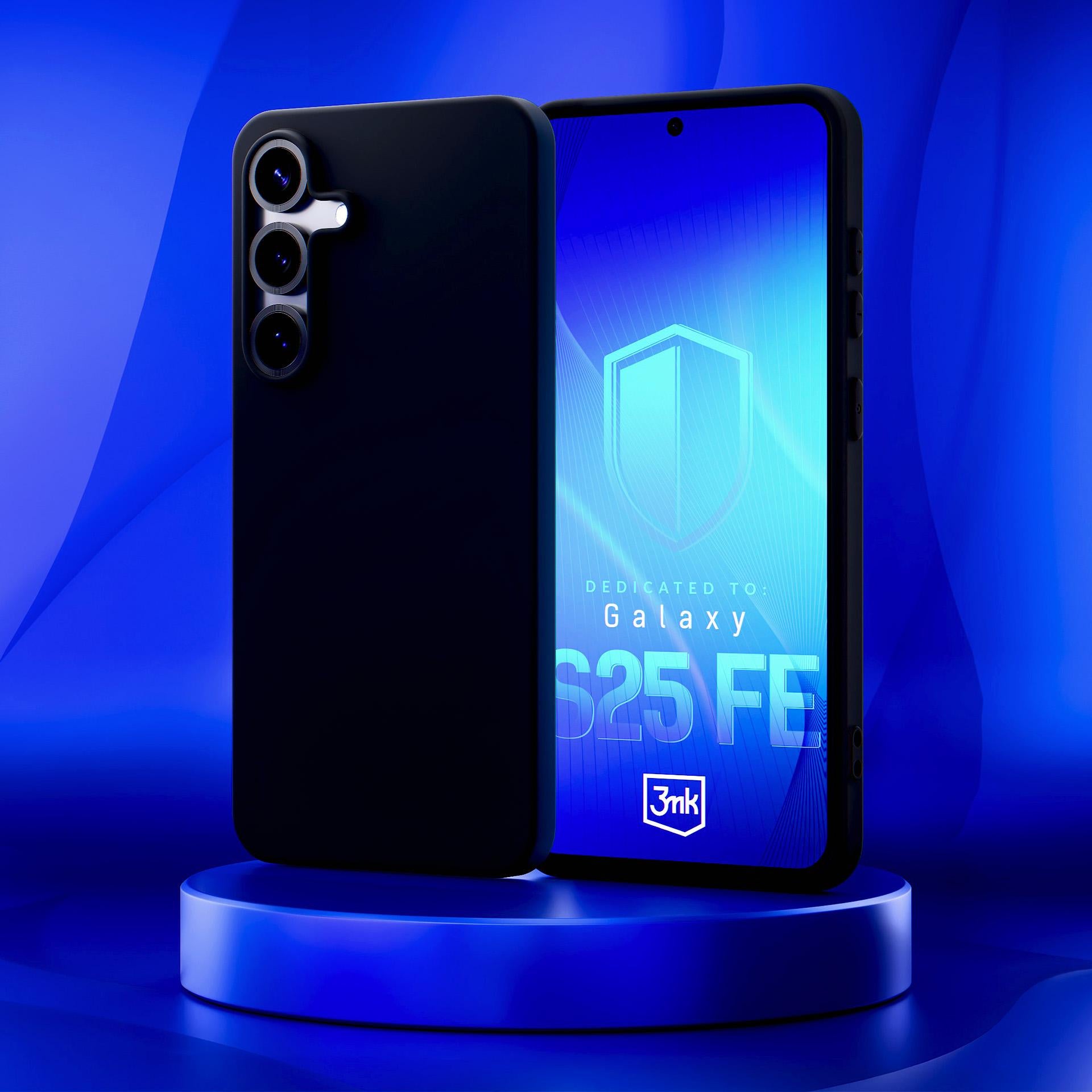 3mk matinis dėklas, skirtas Samsung Galaxy S25 FE – matinė juoda