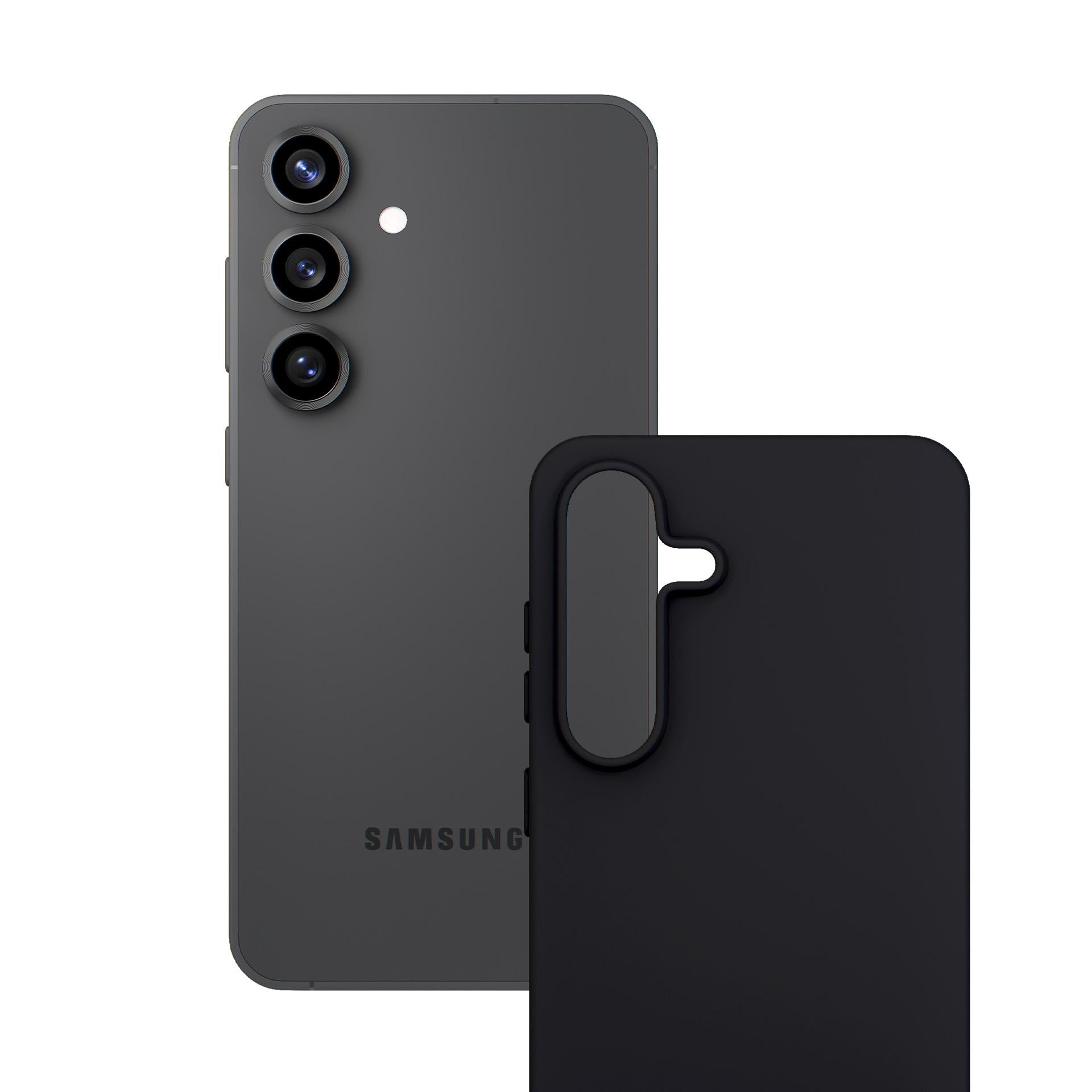 3mk matinis dėklas, skirtas Samsung Galaxy S25 FE – matinė juoda