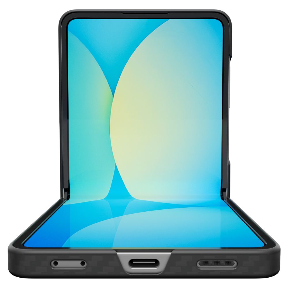 Spigen AirSkin aramidinis dėklas Galaxy Z Flip 7 – juodas