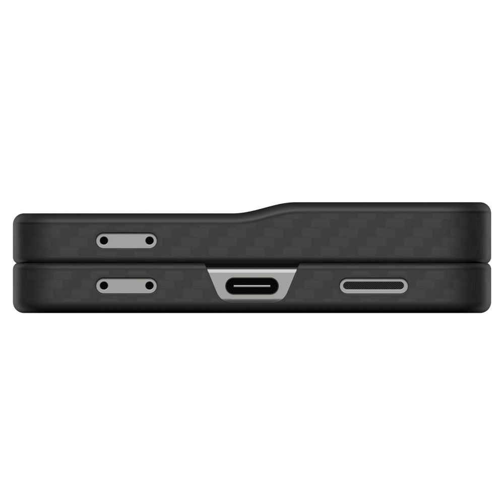 Spigen AirSkin aramidinis dėklas Galaxy Z Flip 7 – juodas